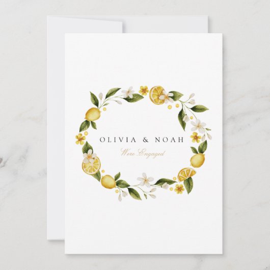 Ankündigungskarte zur Verlobung des Mittelmeerlemo Ankündigung (Vorderseite)