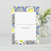 Ankündigungskarte zur Verlobung des Mittelmeerlemo Ankündigung (Stehend Vorderseite)