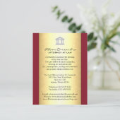 Ankündigungskarten der Anwaltskanzlei - Merlot Red Ankündigungspostkarte (Stehend Vorderseite)