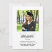 Ankündigungskarten für Foto Collage Abschluss Ankündigung (Rückseite)