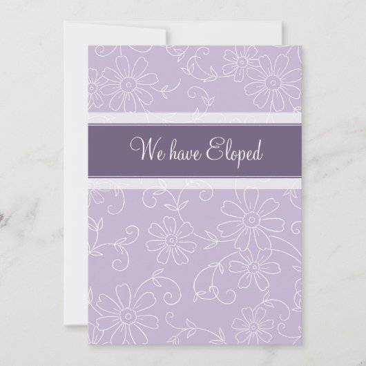 Ankündigungskarten für lila Blumen Ankündigung (Vorderseite)