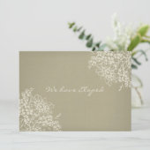 Ankündigungskarten für Vintage Blumen Ankündigung (Stehend Vorderseite)