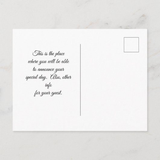 Ankündigungspostkarte (Rückseite)