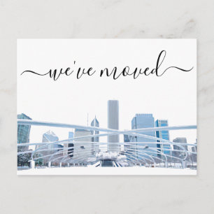 Ankündigungspostkarte für den Umzug des Büros in C
