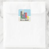 Ankündigungssticker für Future Chemist Quadratischer Aufkleber (Tasche)