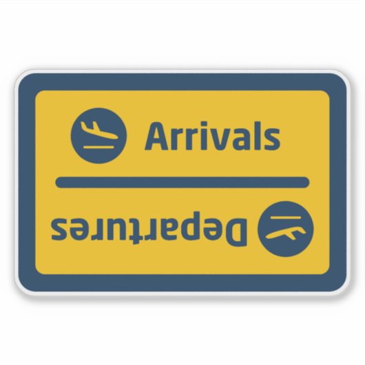 Ankunft/Abfahrt Aufkleber (Vorderseite)
