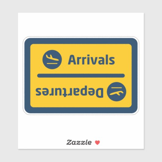 Ankunft/Abfahrt Aufkleber (Blatt)