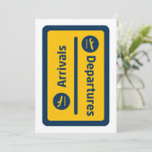 Ankunft/Abfahrt Einladung (Stehend Vorderseite)