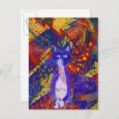 Ankunft - Abstraktes Party der modernen Liebe Einladungspostkarte (Vorne/Hinten)