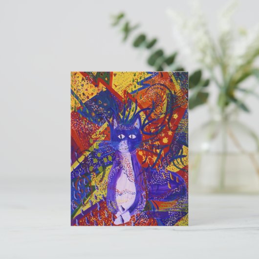 Ankunft - Abstraktes Party der modernen Liebe Einladungspostkarte (Stehend Vorderseite)