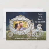 Ankunft am Burg - Save the Date Foto Einladung (Vorderseite)