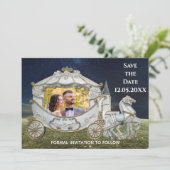 Ankunft am Burg - Save the Date Foto Einladung (Stehend Vorderseite)