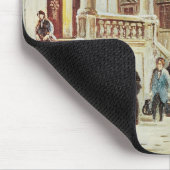 Ankunft am WeihnachtsParty Mousepad (Ecke)