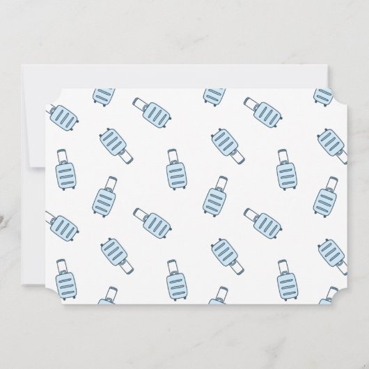 Ankunft bald Flugzeug Baby Dusche Einladung (Rückseite)