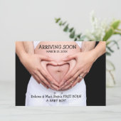 Ankunft bald Foto Schwangerschaft Ankündigung (Stehend Vorderseite)