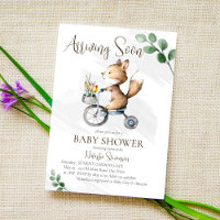 Ankunft bald kleine Fuchs Rad Babydusche