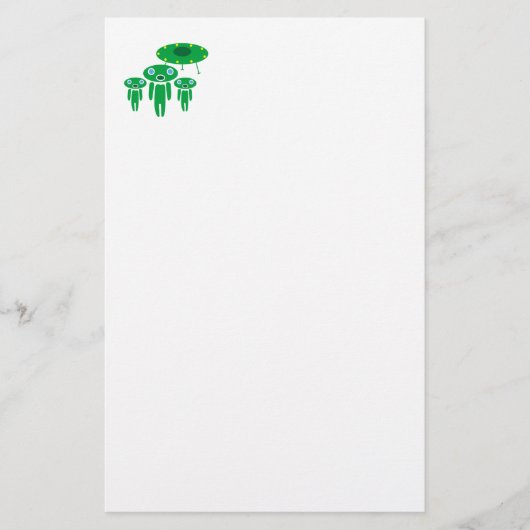 Ankunft der Außerirdischen Briefpapier (Vorderseite)