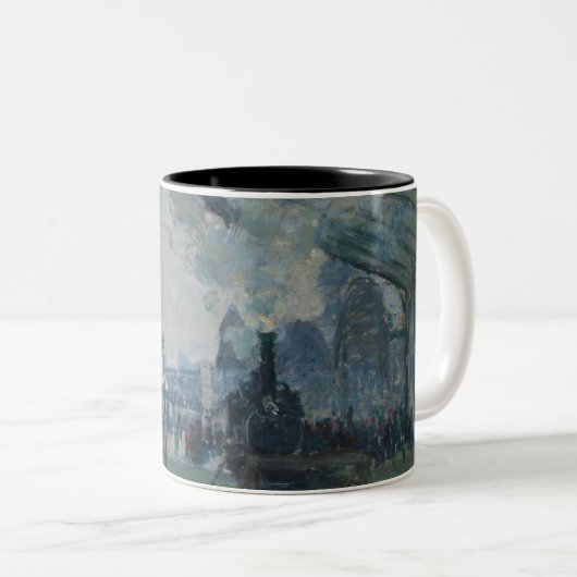 Ankunft der Normandie Bahn - Monet Zweifarbige Tasse (VorderseiteRechts)