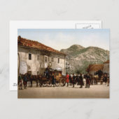 Ankunft der Post Cetinje Montenegro Postkarte (Vorne/Hinten)