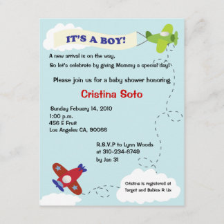 Ankunft des Flugzeugs Einladung