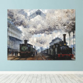 Ankunft des Zuges in der Normandie Leinwanddruck (Insitu (Holzboden))