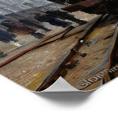 Ankunft des Zuges in der Normandie Poster (Ecke)