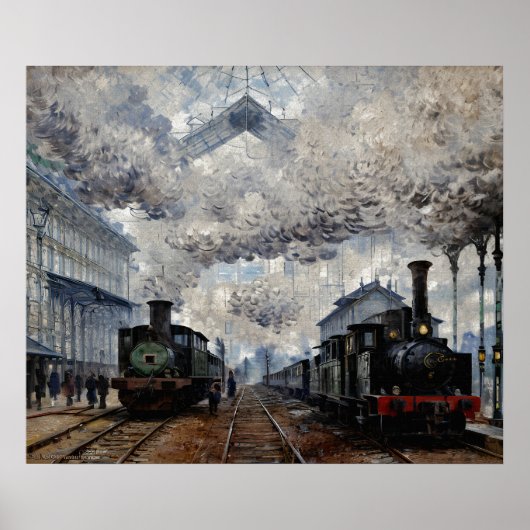 Ankunft des Zuges in der Normandie Poster (Vorne)