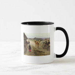 Ankunft einer Lehrerin im Land Tasse