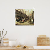 Ankunft eines Bühne-Coach am Terminus, Deta Poster (Küche)