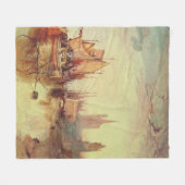 Ankunft eines Packet Boats durch Joseph Turner Fleecedecke (Vorderseite (Horizontal))