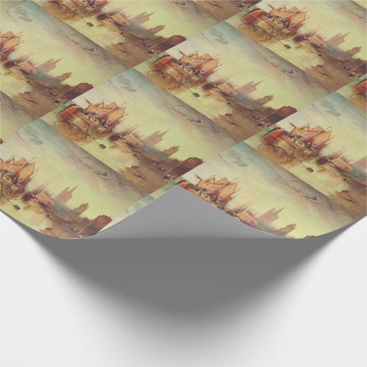 Ankunft eines Packet Boats durch Joseph Turner Geschenkpapier (Ecke)