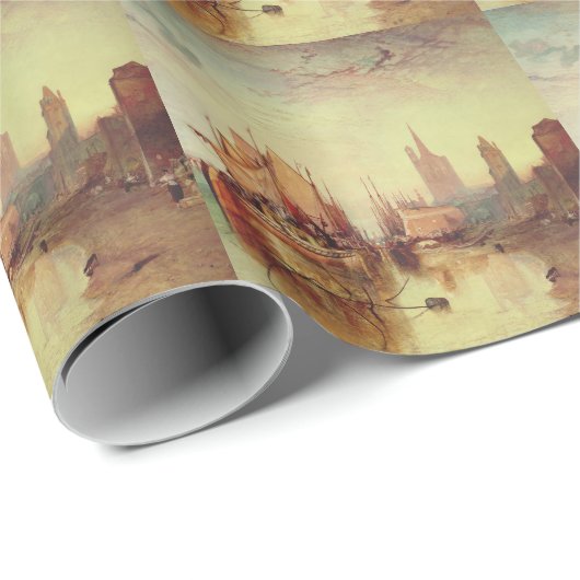 Ankunft eines Packet Boats durch Joseph Turner Geschenkpapier (Rolleneckpunkt)