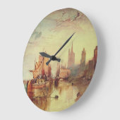 Ankunft eines Packet Boats durch Joseph Turner Große Wanduhr (Winkel)