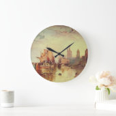 Ankunft eines Packet Boats durch Joseph Turner Große Wanduhr (Zuhause)