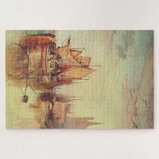 Ankunft eines Packet Boats durch Joseph Turner Puzzle (Horizontal)