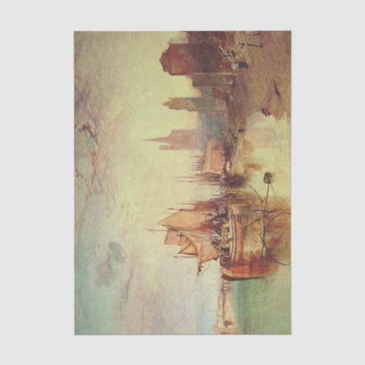 Ankunft eines Packet Boats durch Joseph Turner Seidenpapier (Vorderseite)