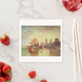 Ankunft eines Packet Boats durch Joseph Turner Serviette (Beispiel)