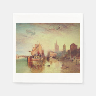 Ankunft eines Packet Boats durch Joseph Turner Serviette