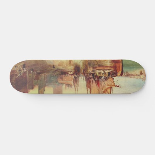 Ankunft eines Packet Boats durch Joseph Turner Skateboard (Horizontal)