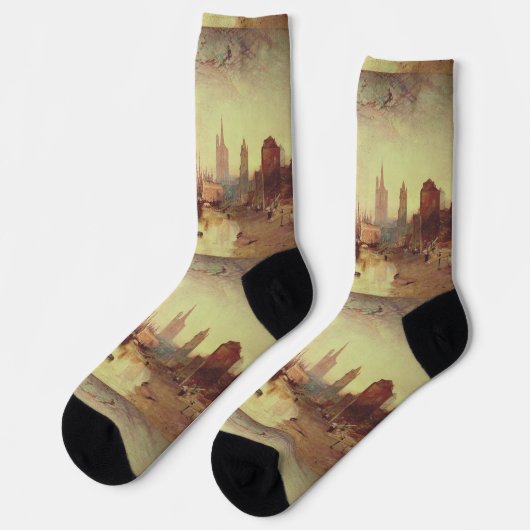 Ankunft eines Packet Boats durch Joseph Turner Socken (Linkes Detail)