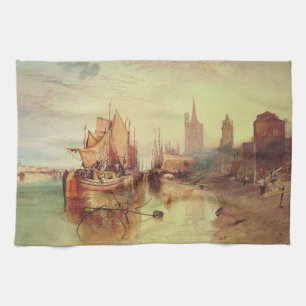 Ankunft eines Paketbootes von Joseph Turner Geschirrtuch