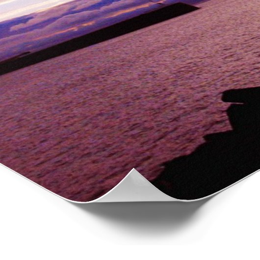 Ankunft eines Schiffes am frühen Morgen Poster (Ecke)