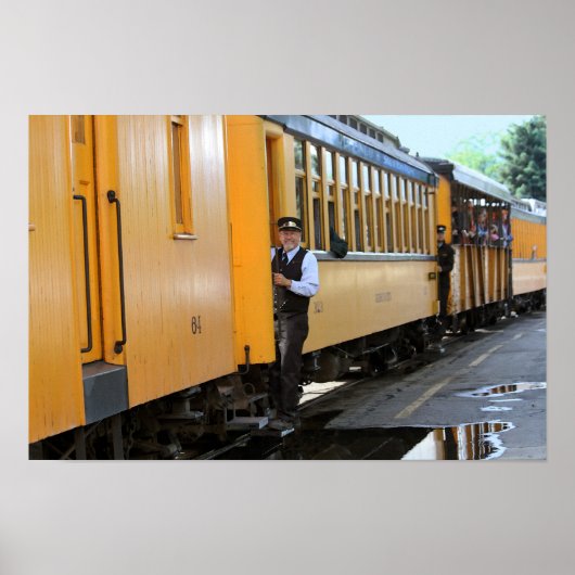 Ankunft im Bahnhof von Durango Poster (Vorne)