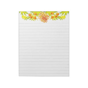 Ankunft im Herbst auf einem großen Notepad Notizblock