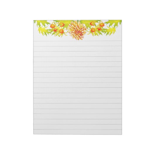 Ankunft im Herbst auf einem großen Notepad Notizblock (Rotiert)