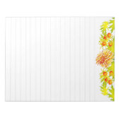 Ankunft im Herbst auf einem großen Notepad Notizblock (Vorderseite)