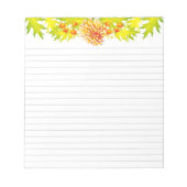 Ankunft im Herbst auf einem mittelgroßen Notepad Notizblock (Vorderseite)