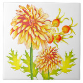 Ankunft im Herbst auf einer Keramik Fliese (Vorderseite)