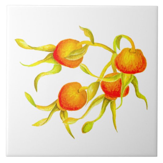 Ankunft im Herbst auf einer Keramik (R) Fliese (Vorderseite)