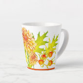 Ankunft im Herbst auf einer kleinen Latte-Tasse Milchtasse (Rechte Ecke)